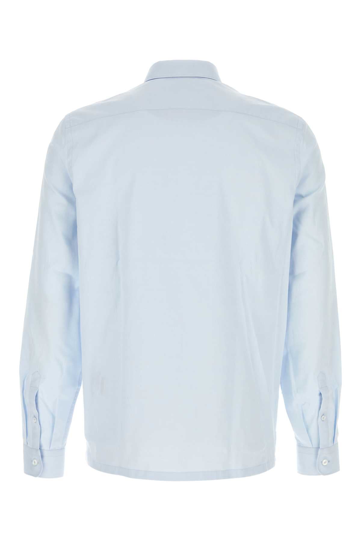 Pastel Light Blue Poplin Shirt Cielo Co-trochus Niloticus Camicie