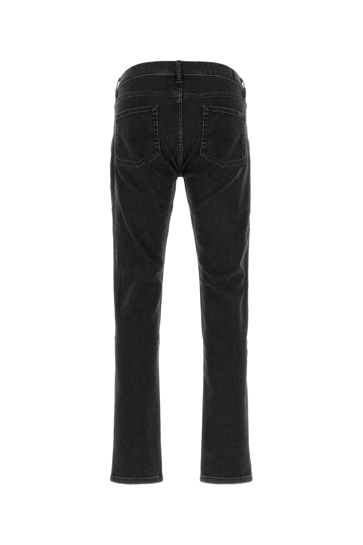 Black Stretch Denim Slimmy Tapered Jeans Nero