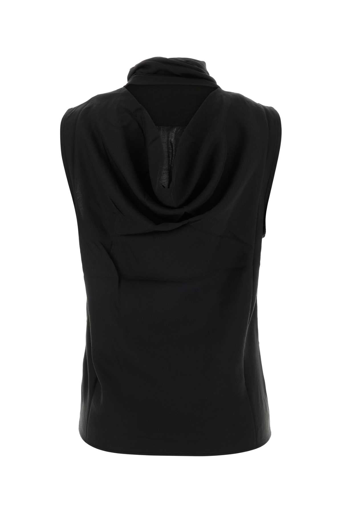 Black Jersey Virtuous Top Still Calm Cupro Cotton Exterior: Maglie