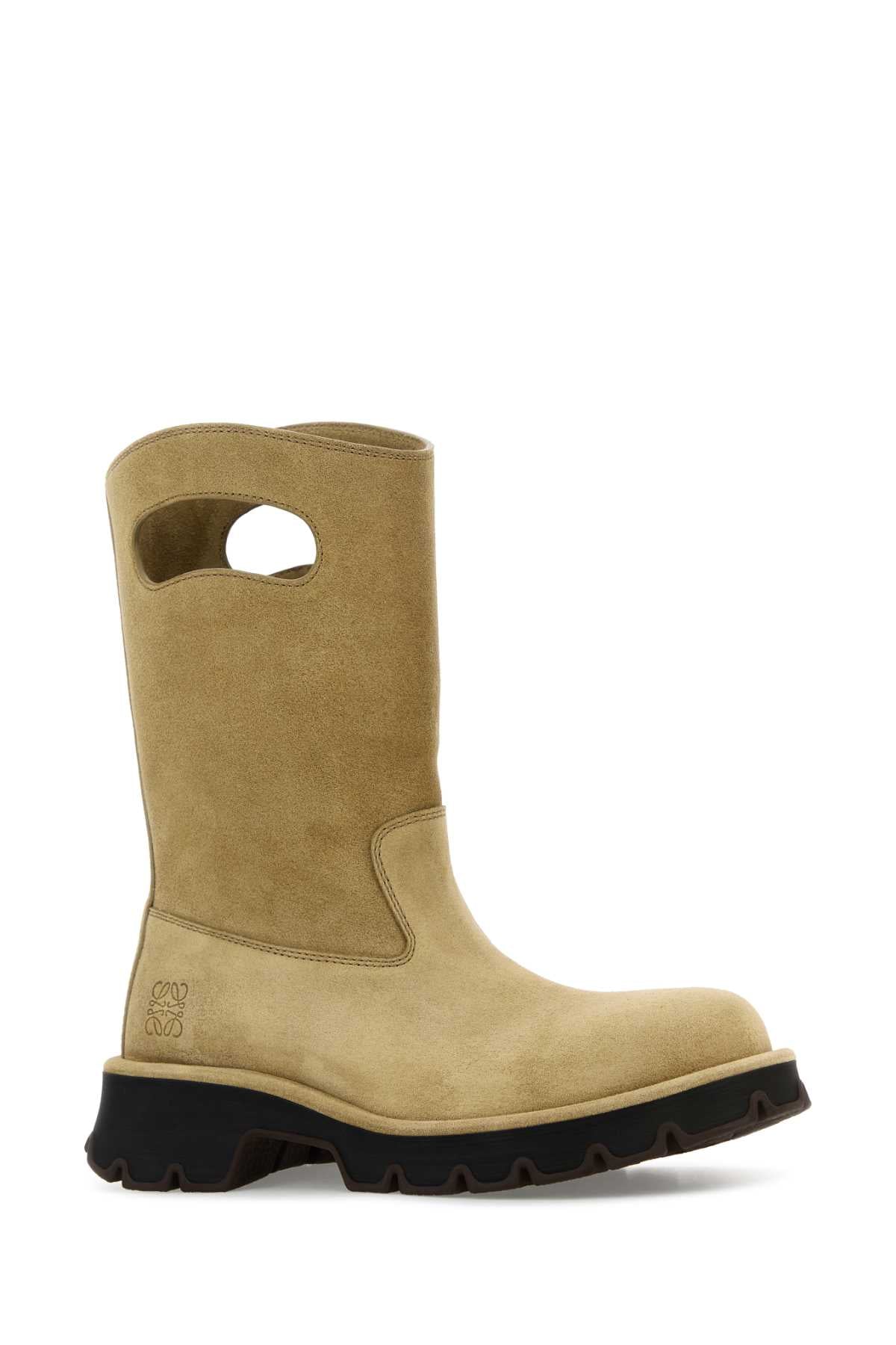Beige Suede Boots Sahara Stivali