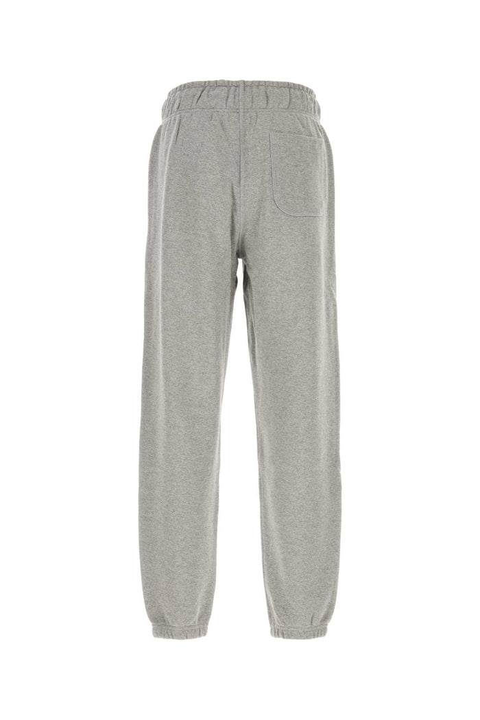 Melange Grey Cotton Blend Joggers Athleticgrey Exterior: Elastane Pantaloni