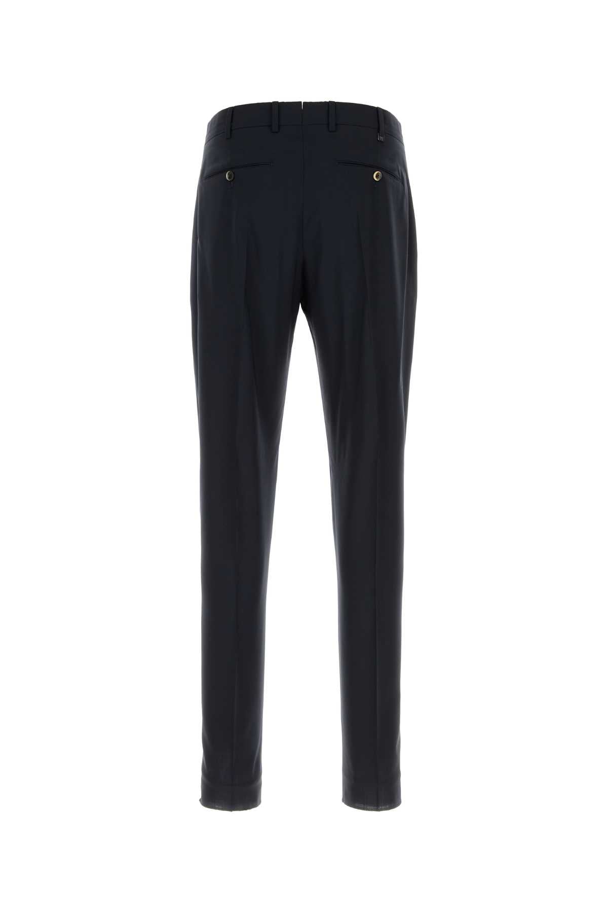 Midnight Blue Wool Pant 0370 Exterior: Virgin Pantaloni
