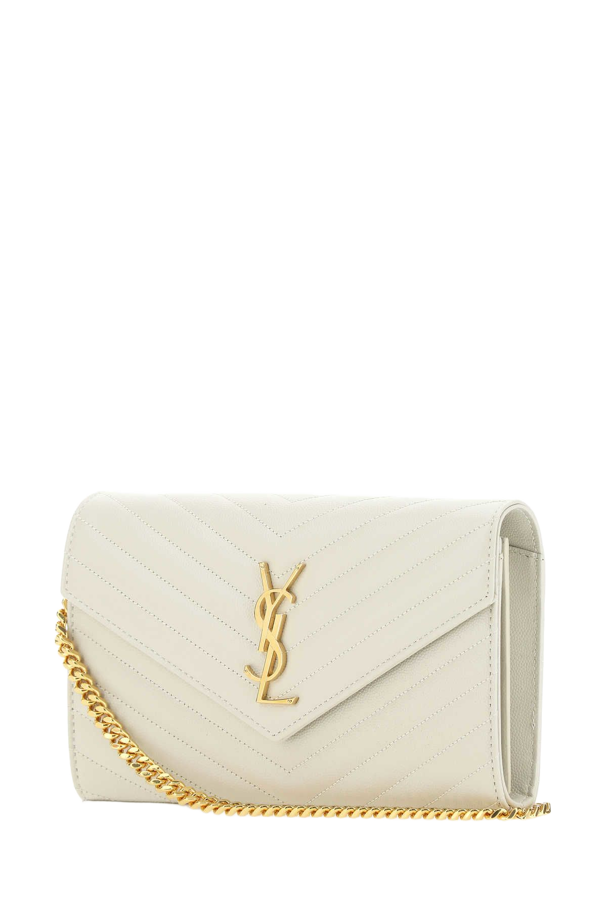 Ivory Leather Clutch 9207 Calf Skin Portafogli