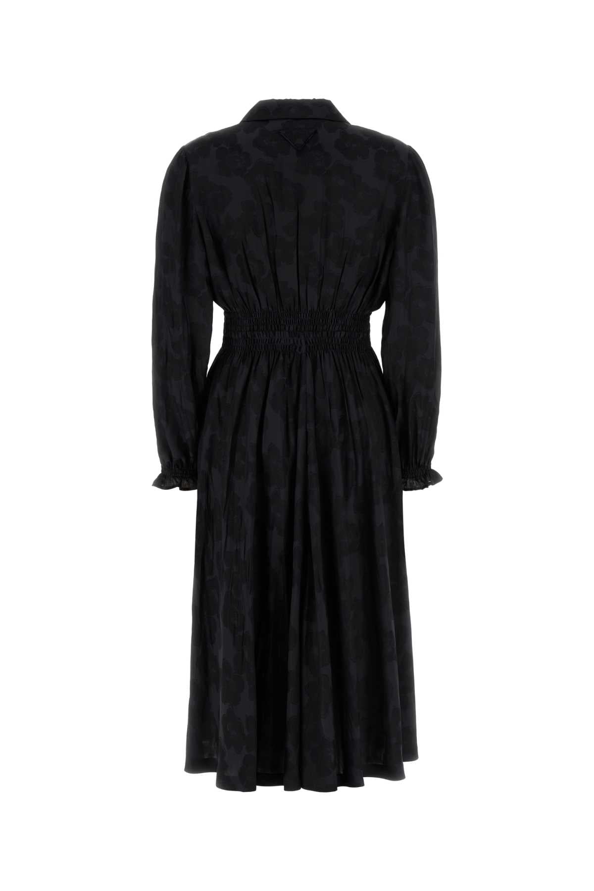 Black Jacquard Dress Fumo Sevi Abiti