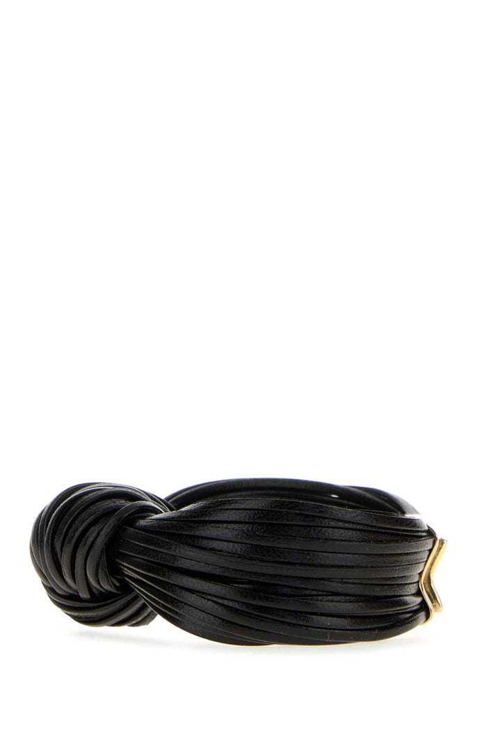Black Leather Knot Bracelet Nero Bracciali