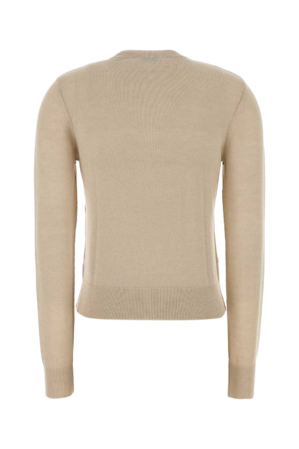 Beige Cotton And Wool Cardigan Easelbeige Exterior: Maglieria