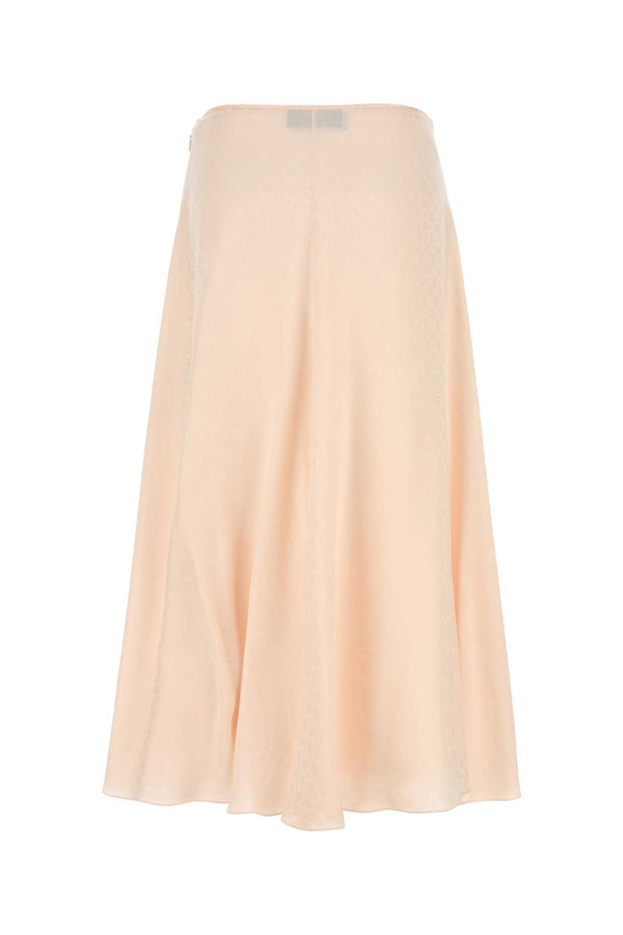 Light Pink Silk Skirt Peach Exterior: Gonne