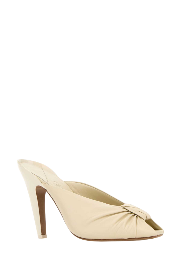 Ivory Leather Suzie Mules Softivory Scarpe Con Tacco