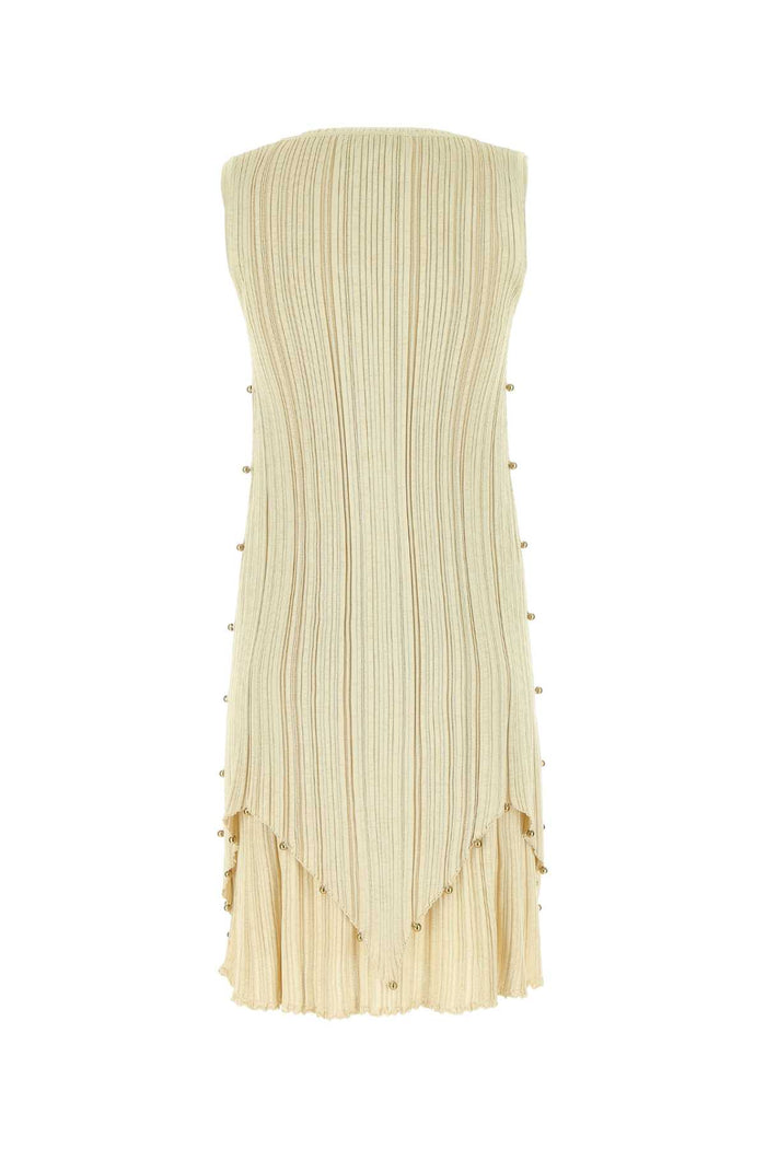 Gold Polyester Blend Dress 7112 Exterior: Viscose Abiti