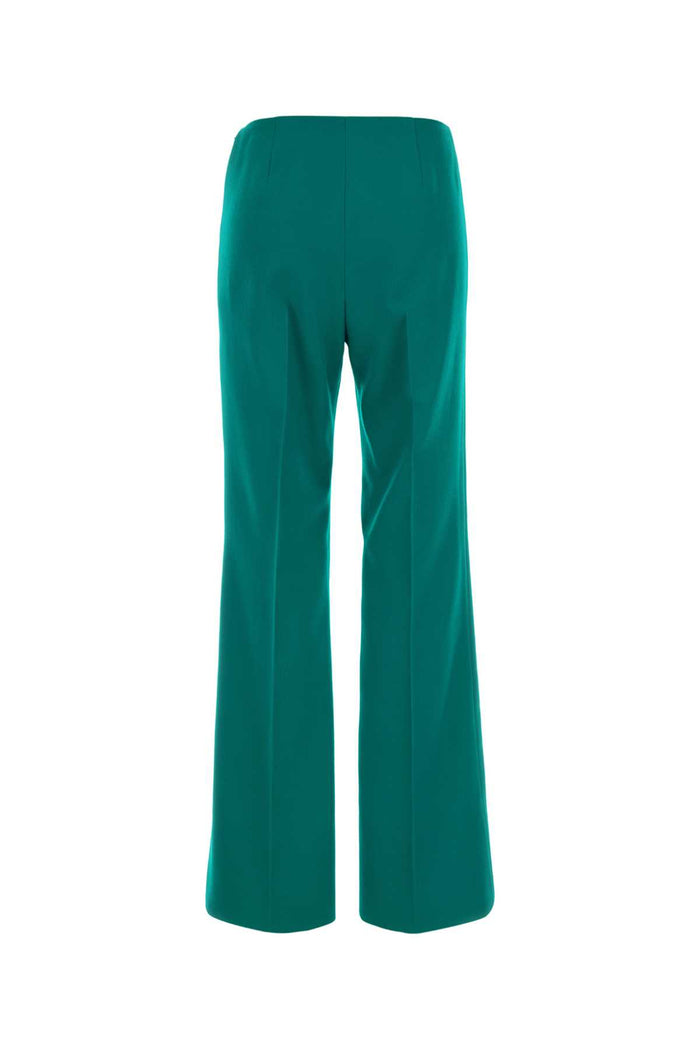Turquoise Grain De Poudre Pant Giada-26 Exterior: Virgin Wool Pantaloni