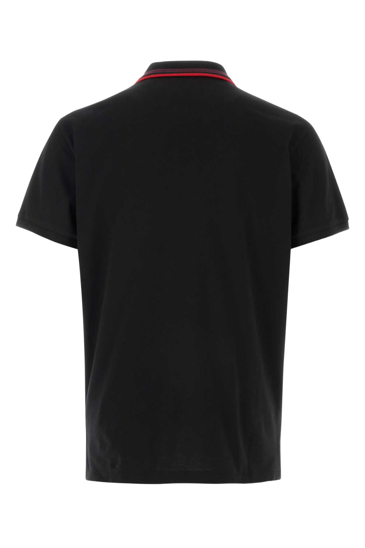Black Piquet Polo Shirt Exterior: Cotton
