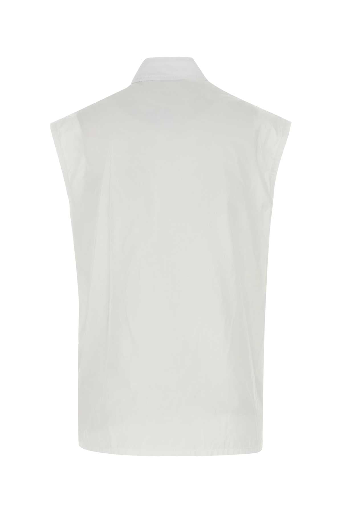 White Cotton Vest Exterior: Maglieria