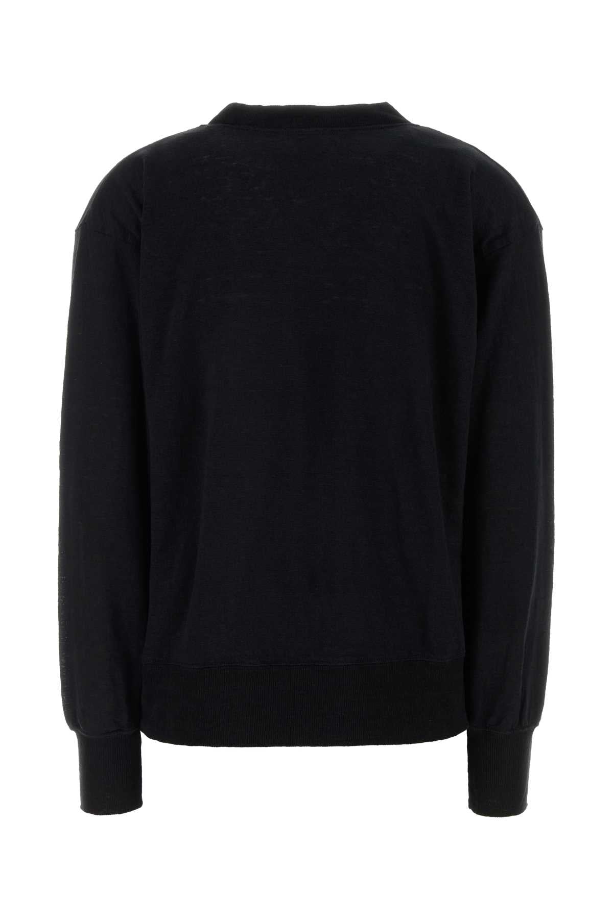 Black Linen Klowia T-Shirt