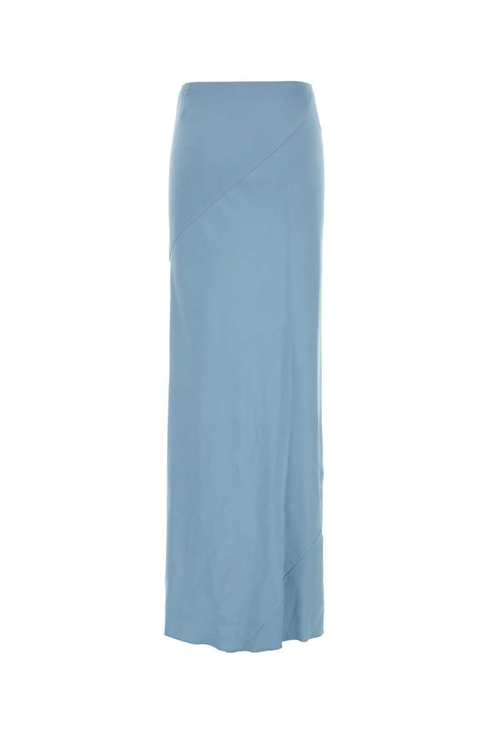 Light-Blue Twill Skirt Azzurro Exterior: Viscose Elastane Gonne