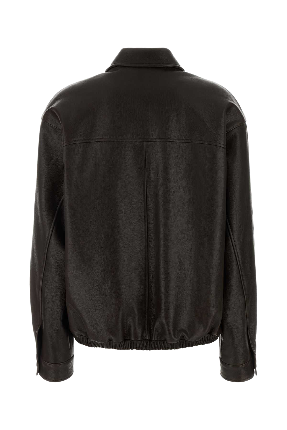 Brown Leather Jacket Moro Giacche In Pelle