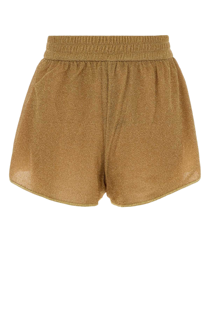 Gold Nylon Blend Shorts Costumi Da Bagno