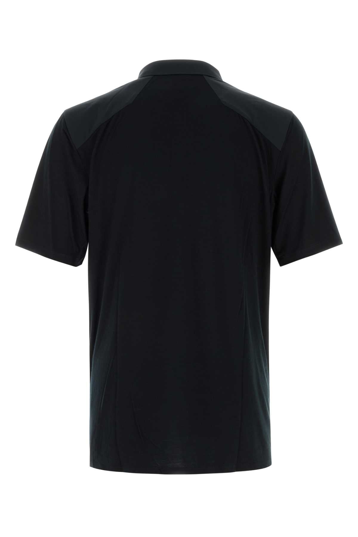 Black Exterior: Wool Nylon Polo