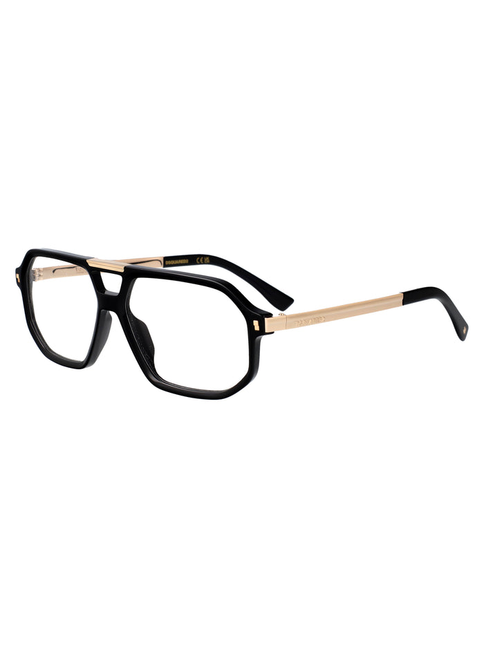 D2 0195 Black Acetate Optical
