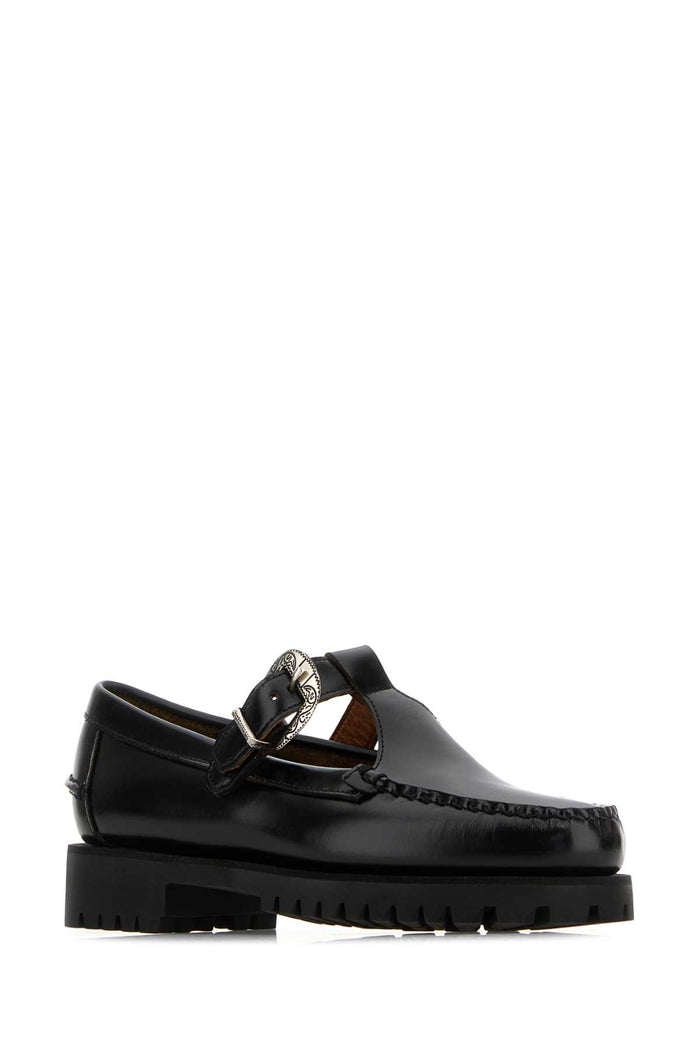 Black Leather Aurora Loafers Mocassini