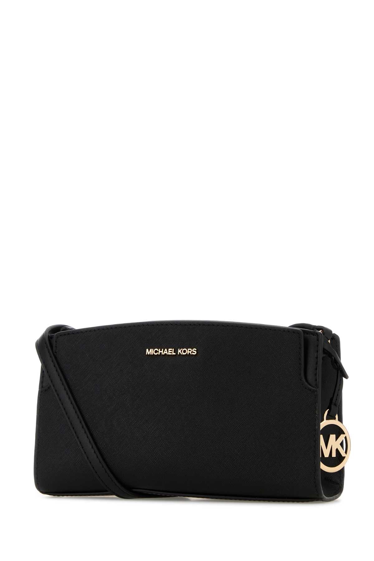 Black Leather Becca Crossbody Bag Cow Borse A Tracolla