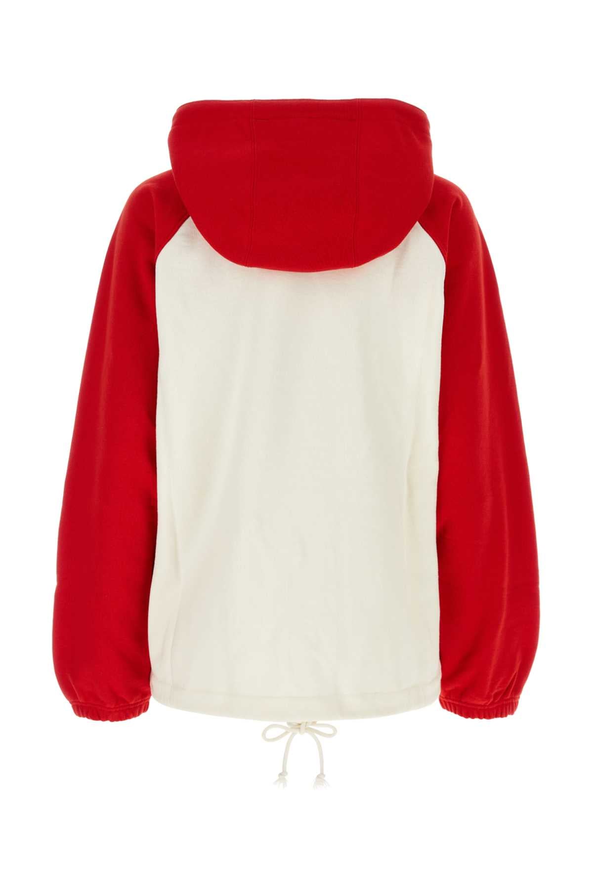 Two-Tone Cotton Oversize Sweatshirt Sunlightlivermix Exterior: Felpe