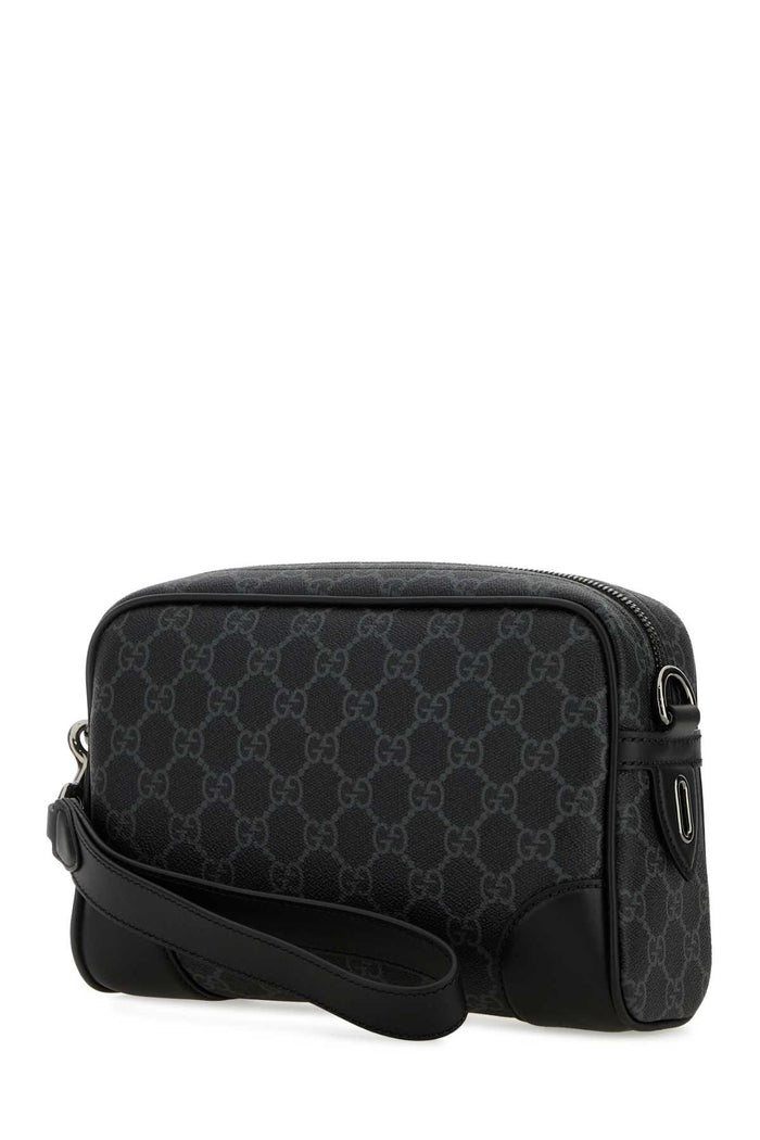 Printed Canvas Small Gg Emblem Crossbody Bag Blackblackblack T Polyurethane Polyamide Borse A Tracolla