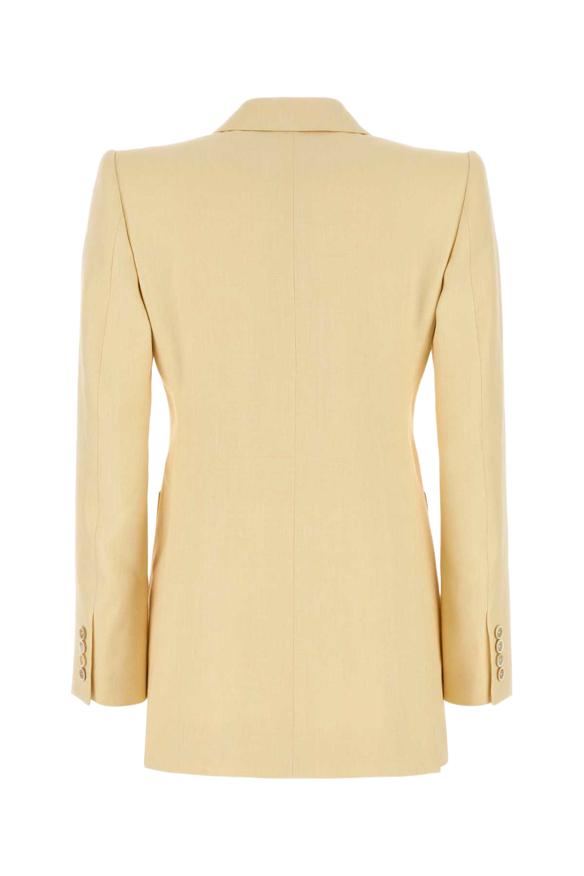 Cream Hemp Blend Blazer Strawbeige Giacche E Gilet