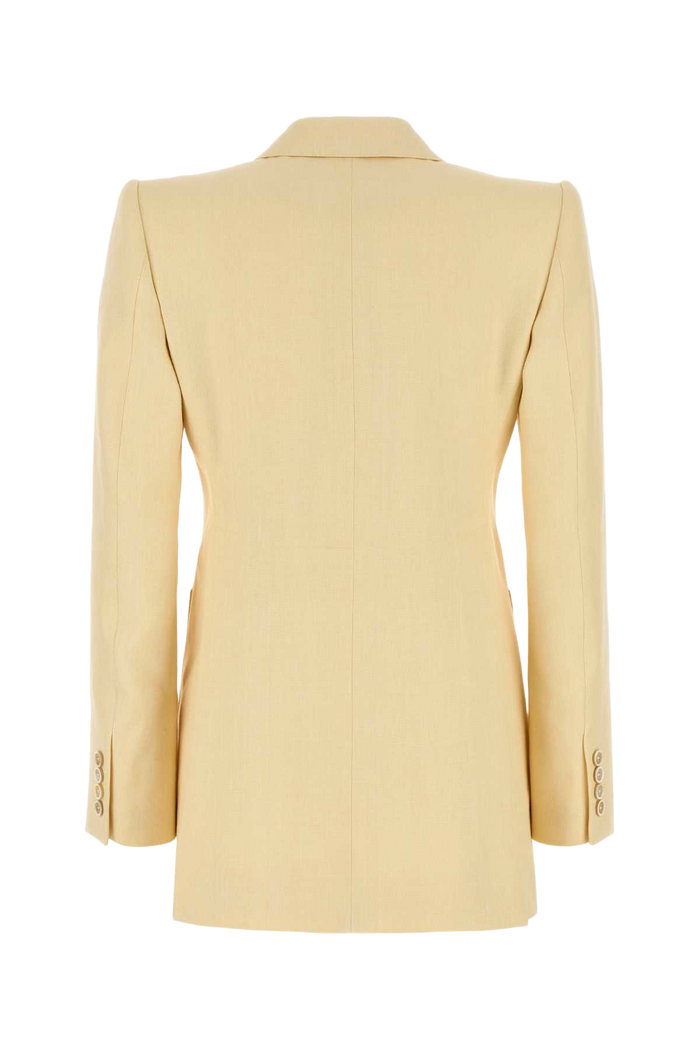 Cream Hemp Blend Blazer Strawbeige Giacche E Gilet