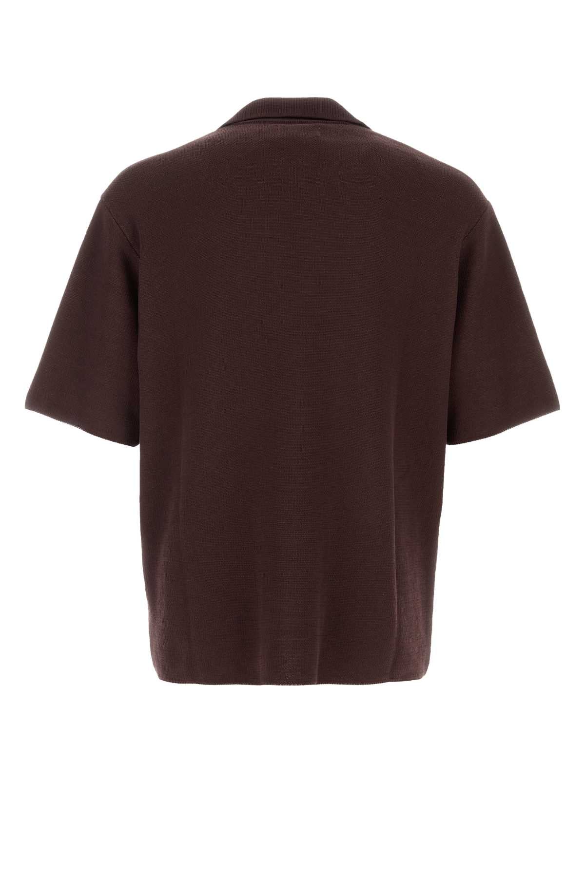 Purple Knit Riviera Shirt 07_brown Mix Exterior: Cotton Camicie