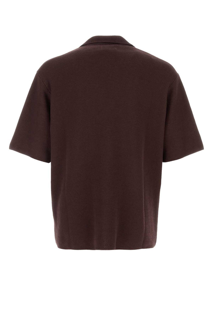 Purple Knit Riviera Shirt 07_brown Mix Exterior: Cotton Camicie