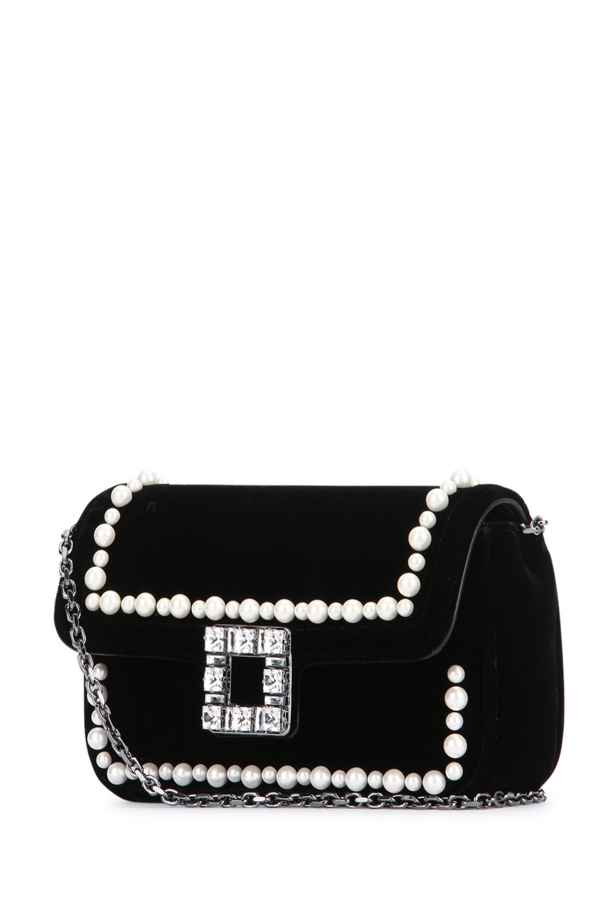 Viv Jeu De Fille Pearls Nero Borse A Mano