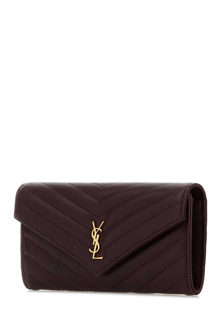 Plum Leather Wallet Hotwine Portafogli