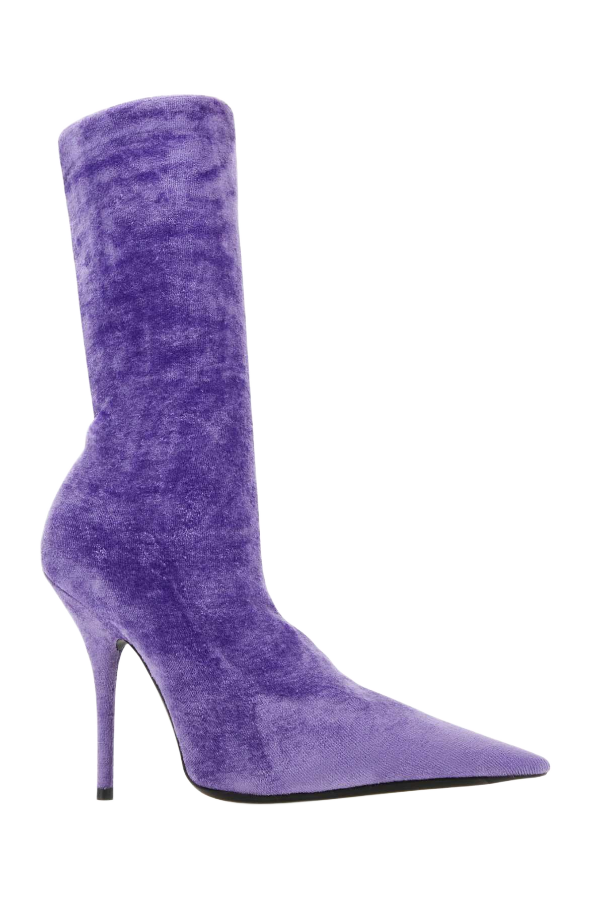 Lilac Velvet Knife Ankle Boots 5001 Stivali