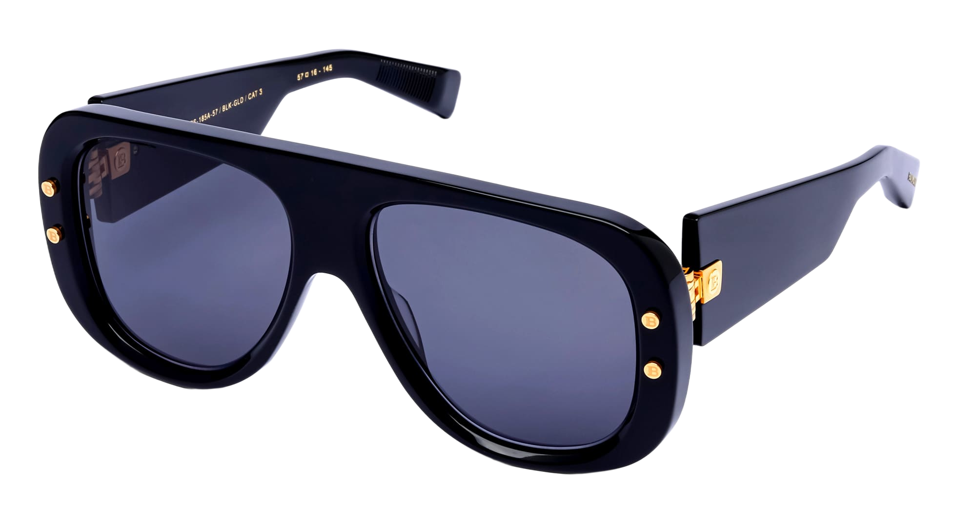 Pulse - Black 18k Gold Acetate Sunglasses
