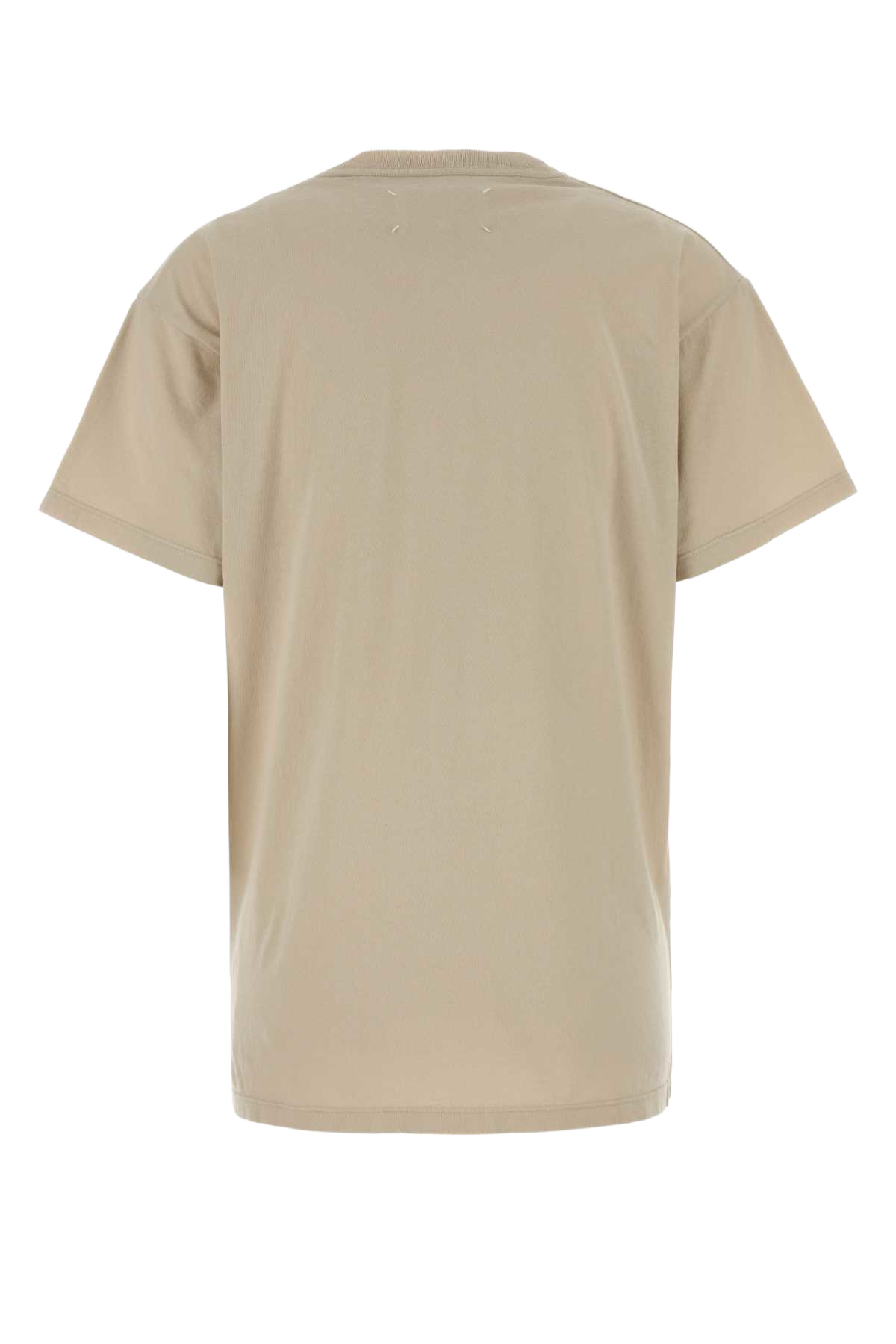 Beige Cotton Oversize T-Shirt Tessuto Primario: Cotone