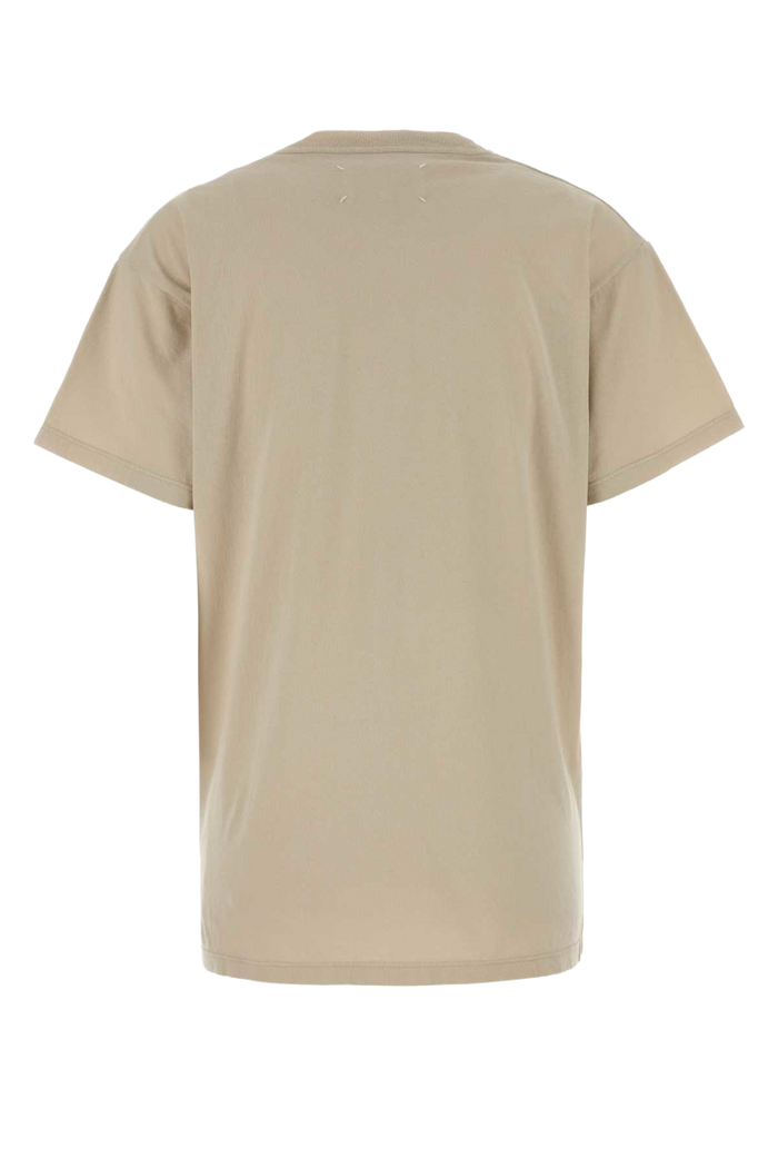 Beige Cotton Oversize T-Shirt Tessuto Primario: Cotone