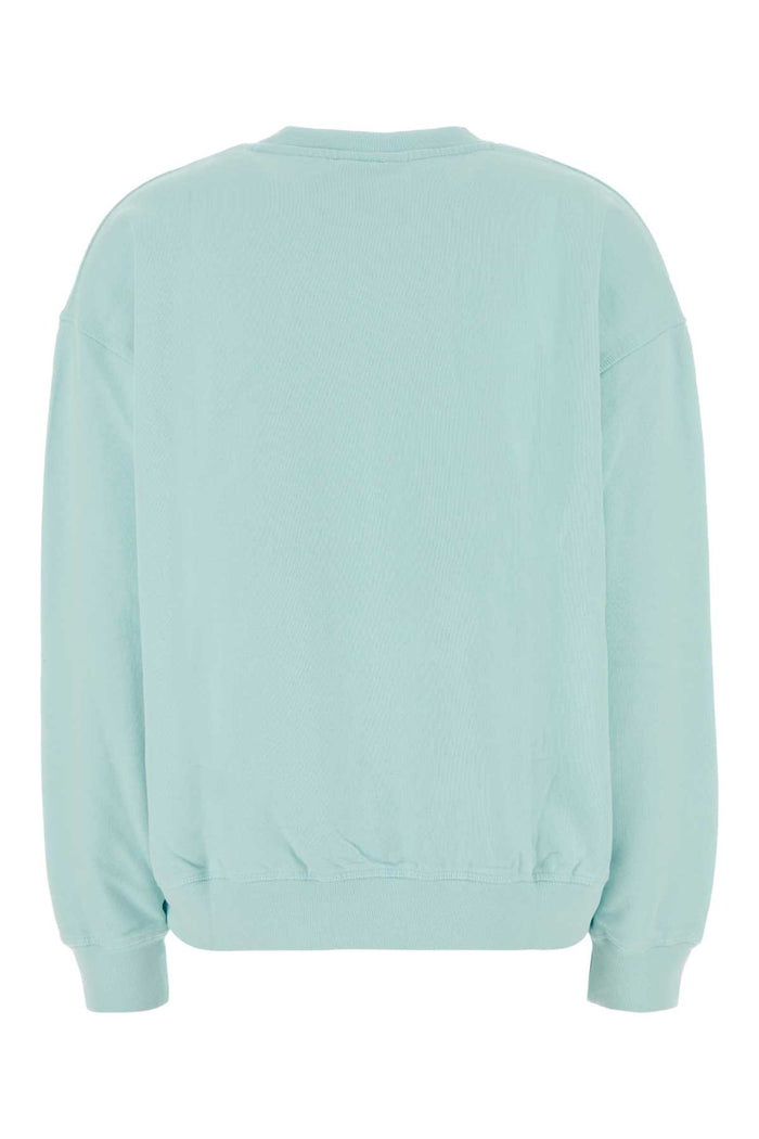 Light-Blue Cotton Oversize Sweatshirt Icedaqua Exterior: Organic Felpe