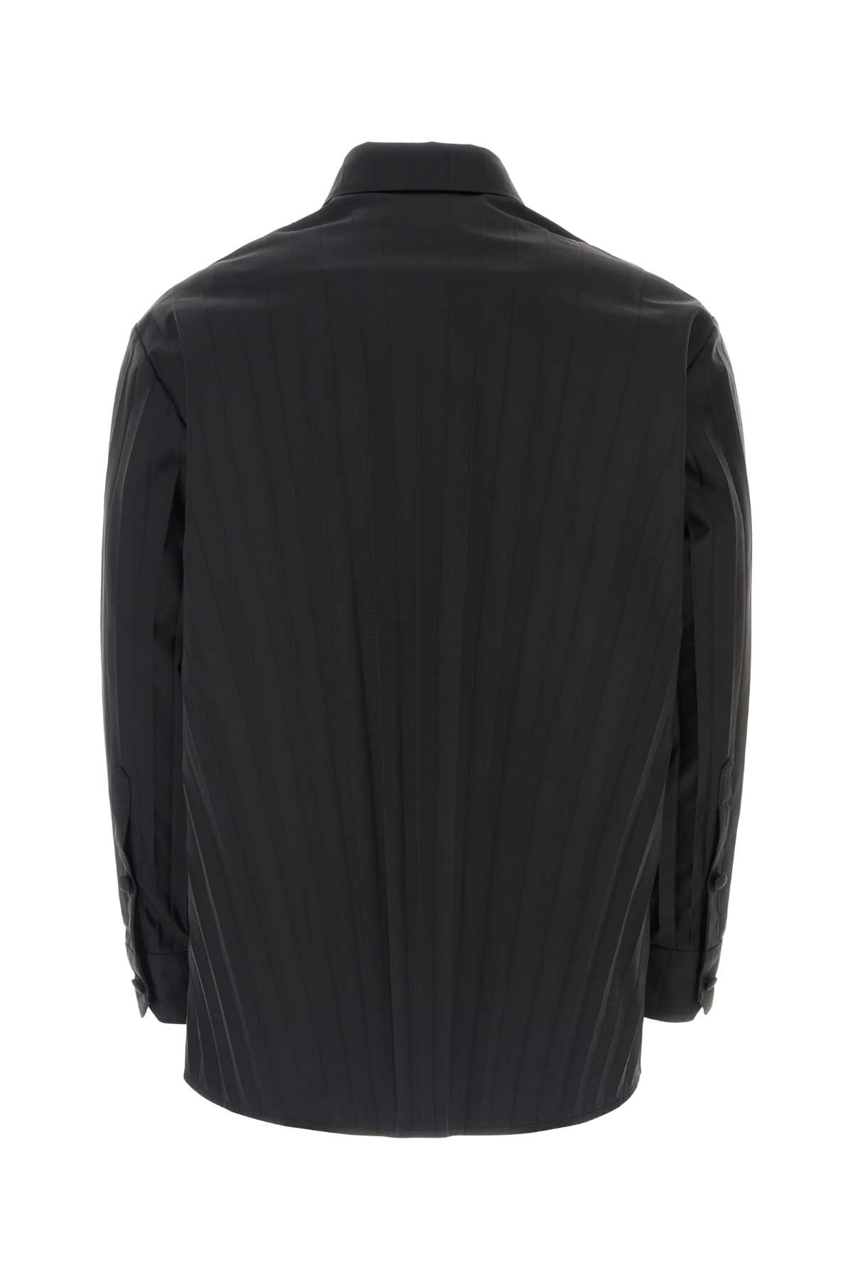 Black Tech Nylon Oversize Shirt Exterior: Camicie