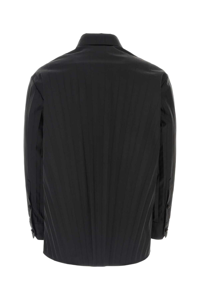 Black Tech Nylon Oversize Shirt Exterior: Camicie