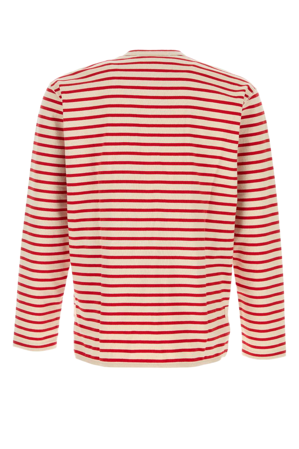Embroidered Cotton Oversize T-Shirt Naturalred Exterior