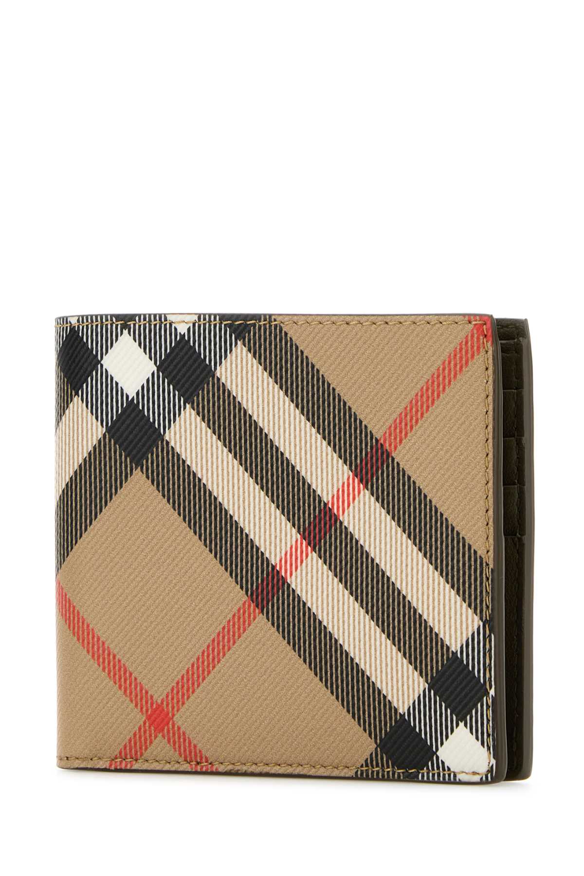 Printed E-Canvas Wallet Sand Polyurethane Polyester Cotton Portafogli