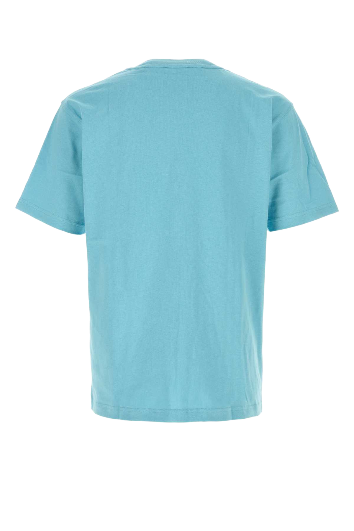 Turquoise Cotton T-Shirt Taffyblue Exterior