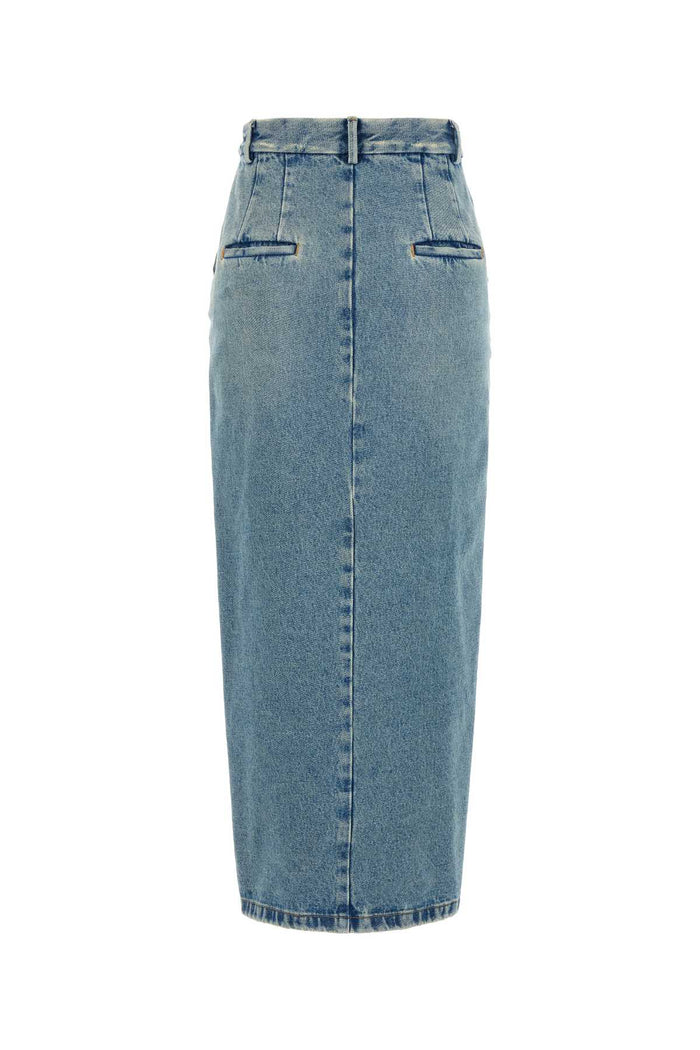 Denim Lula Skirt Lightblue Exterior: Cotton Gonne