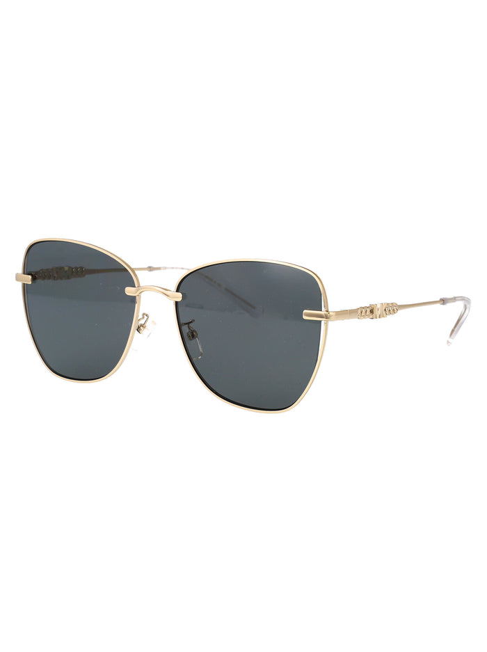 0mk1158d 10143f Shiny Pale Gold Metal Sunglasses