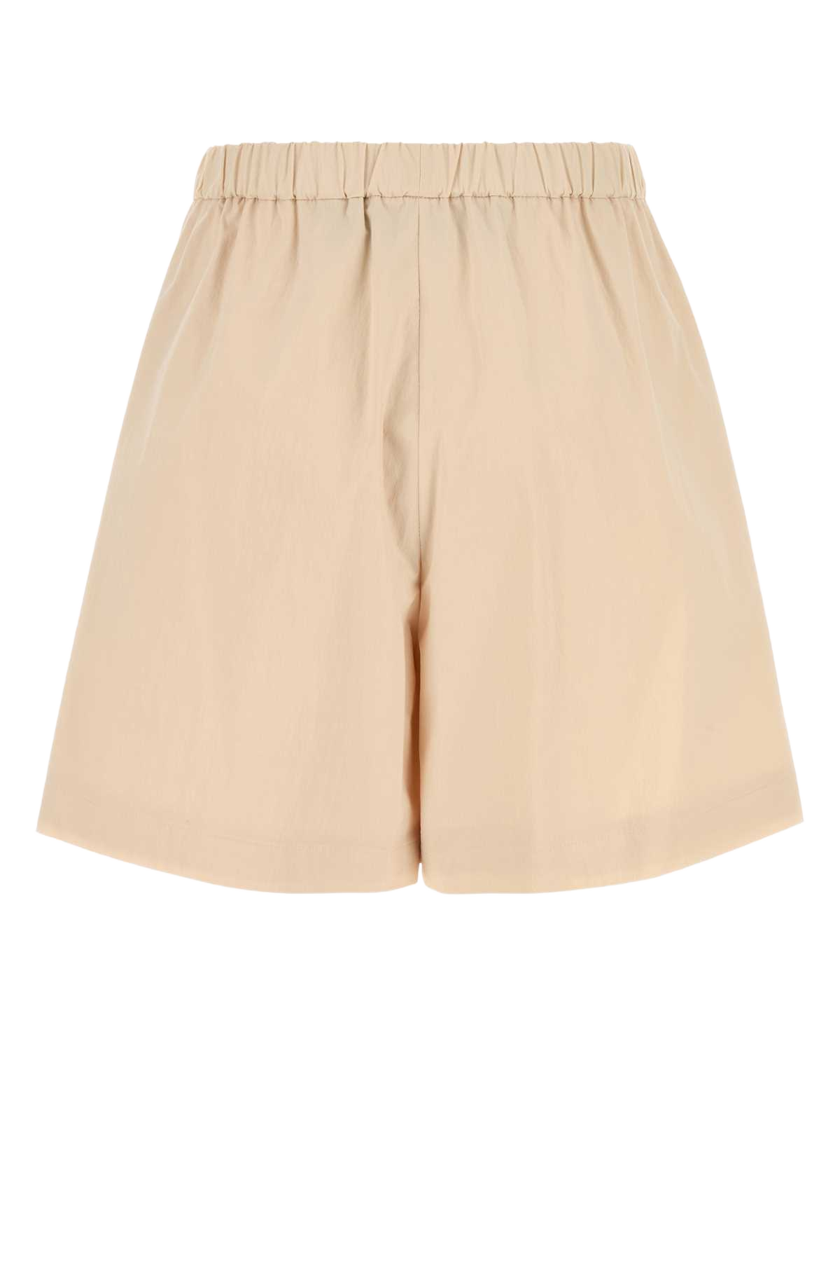 Light Pink Stretch Cotton Blend Shorts Raffia-25