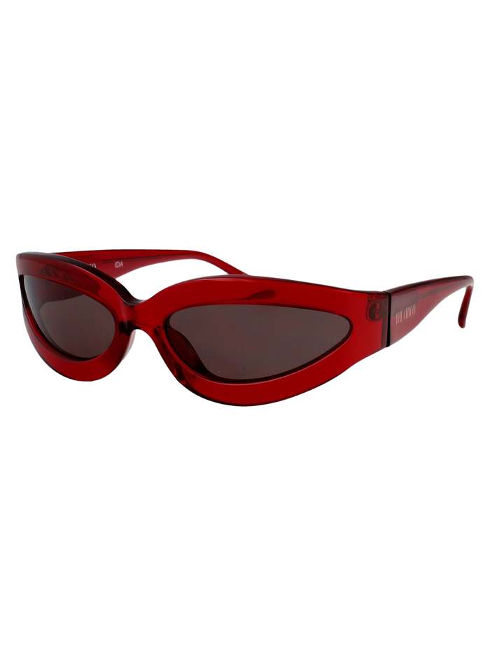 Attico56c2sun Red/yellowgold/brown Acetate Sunglasses