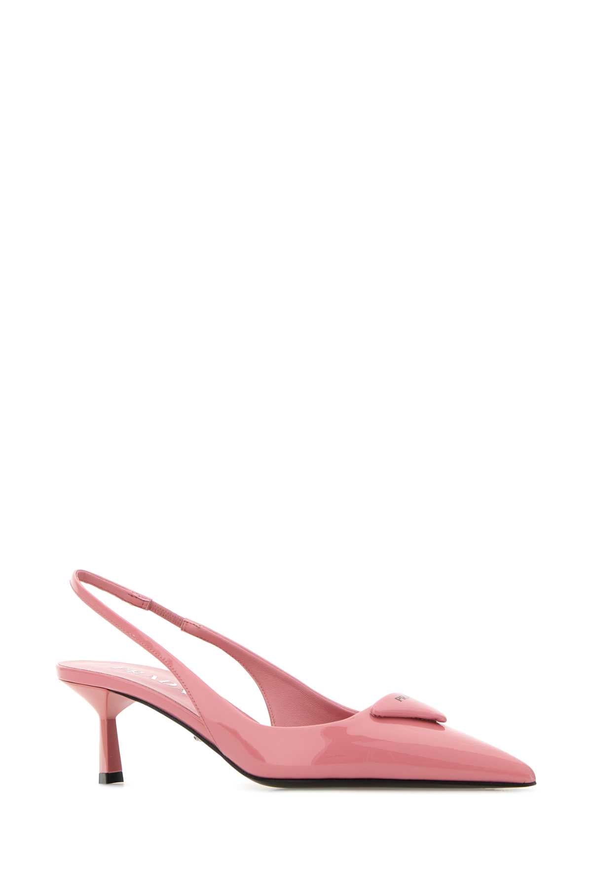 Pink Leather Pumps Petalo Scarpe Con Tacco