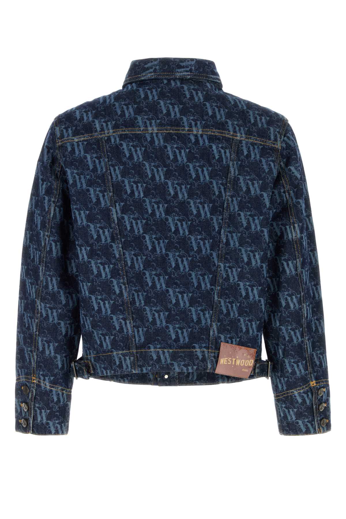 Printed Denim Stormrider Jacket Vwframe Exterior: Cotton Giubbini