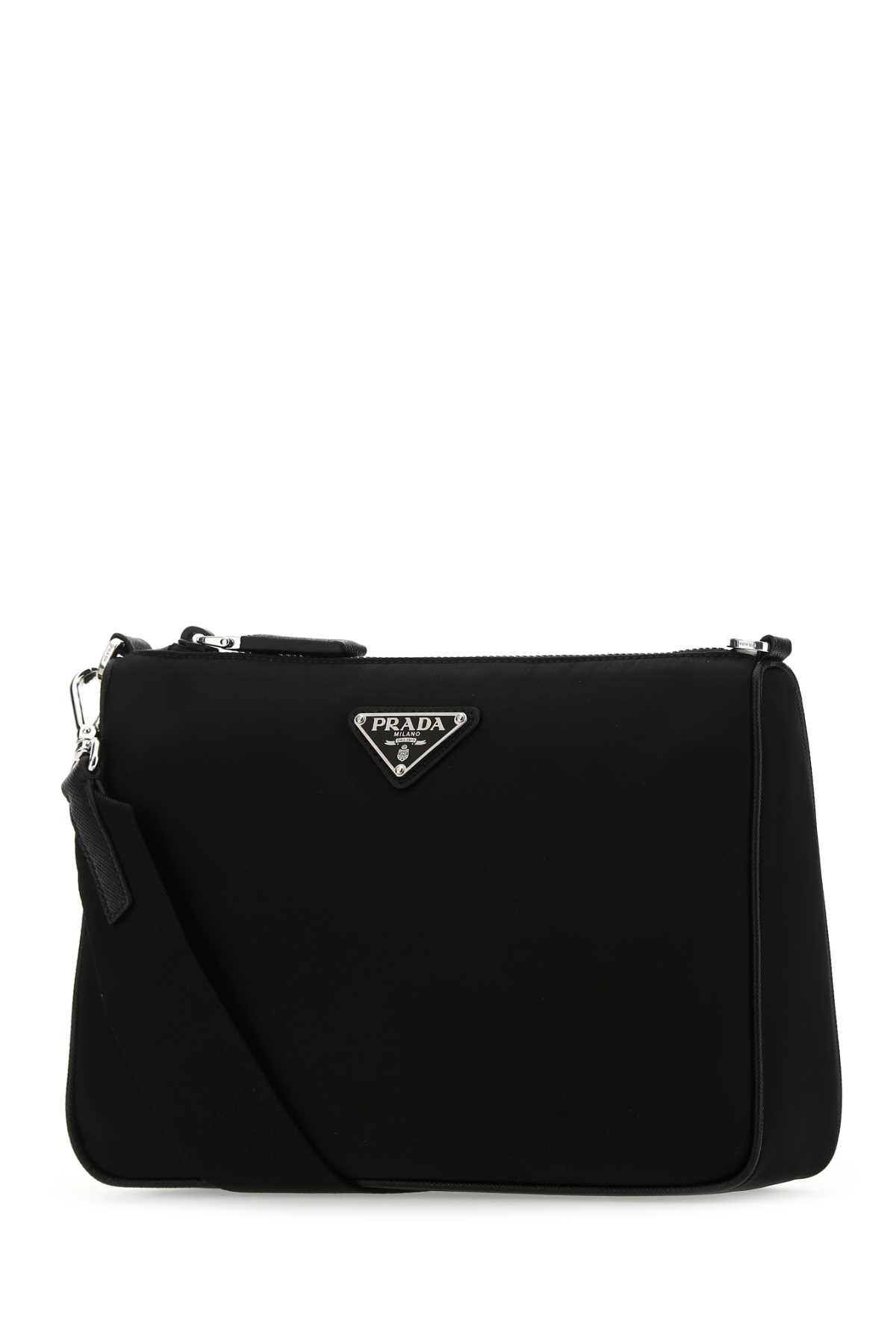 Black Re-Nylon Crossbody Bag Nero Poliammidericiclata-vitello Borse Da Viaggio