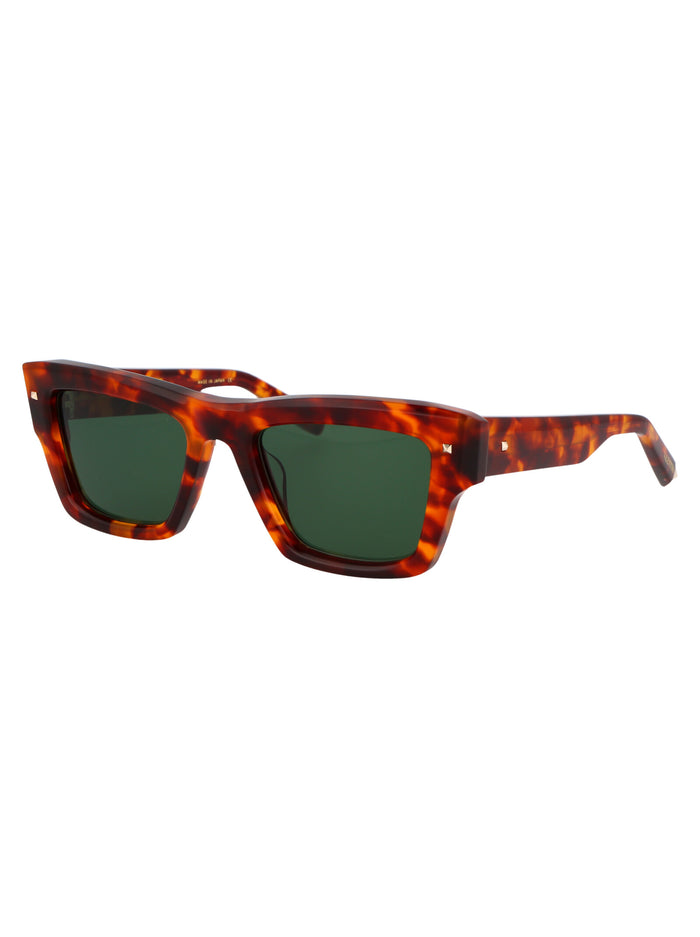 Xxii Honey Tortoise W/dark Green Acetate Sunglasses